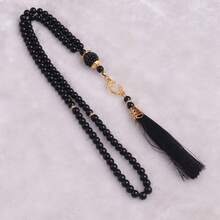 1pc 99 Beads Muslim Prayer Beads, 6mm Glass Faux Pearl Tasbih, Middle Eastern Cross-Border Wholesale, Original Design Unisex Bracelet - Bracelets - View 7