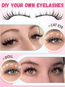 这款120件装DIY假睫毛套装包含胶水、卸妆液和各种工具——包括假睫毛、胶水、卸妆液、镊子和睫毛刷。无论是专业人士还是新手，在家都能轻松使用。这款入门级睫毛套装让您在家轻松打造专业级睫毛效果，打造自然逼真的单根假睫毛。 - 黑色 - 查看 3