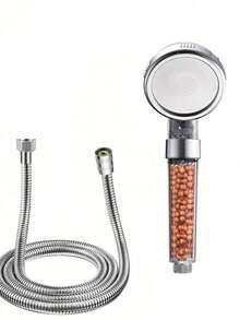 1 szt. ręczna słuchawka prysznicowa z filtrem, główka prysznicowa z perłowymi koralikami, filtr chlorowy, główka prysznicowa oszczędzająca wodę, 1 szt. spryskiwacz prysznicowy, filtr oszczędzający wodę pod wysokim ciśnieniem, wykonany z tworzywa ABS, nadaje się do użytku ogólnego, nie nadaje się do wody pitnej, nadaje się do suchej skóry i włosów, akcesoria łazienkowe - przezroczysty - Zobacz 17