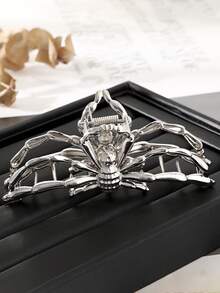 1Pc New Spiderweb Metal Claw Clip, Alloy Strong Hair Grip, Fun Party Hair Accessory - Multicolor - View 3