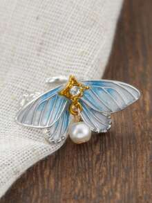 1pc Moth Ring With Cute Moth Wings Rings, Insect Fairy Jewelry, Handmade Gift For Her - Ring - View 7