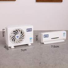 2件 1:12 娃娃屋迷你模型迷你太陽能空調套裝 (2件) | 迷你物件 | 娃娃屋書房 | 與 | 臥室場景桌面裝飾模型，迷你家具空調，房間裝飾客廳場景模型，逼真迷你空調模型，迷你黑白模型，迷你娃娃屋客廳家具模型裝飾 - 迷你家居場景 DIY，收藏家與愛好者的收藏禮物 (包含部分零件) - 彩色 - 查看 4