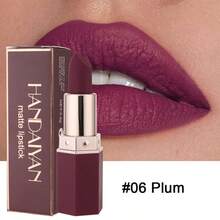 HANDAIYAN 6-Sided Matte Moisturizing Lipstick, Velvet Makeup Effect, Single Piece, Long-Lasting Color, Fashionable Luxury Lipstick, Suitable For Halloween, Christmas, Holidays, Parties And Daily Makeup, Holiday Travel Essential Cosmetics, Net Weight: 3.5g - 6 - 查看 1