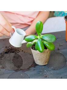 50PCS Pot Hole Mesh Pad Mat Grid Round Drainage Hole Screen For Pot Bottom Prevent Soil Loss Anti Bonsai Flower Plant Gardening Tools - Multicolor - View 2