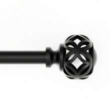 Black Filigree Half-Inch Adjustable Curtain Rod Set, Extends From 28 To 48 Inches - 2pcs(2pcs) - View 3