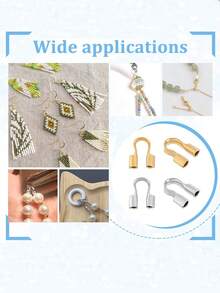 100/200/500pcs U-Shaped Brass Metal Wire Protective Rings With 1mm Hole, For Jewelry Making Earrings Bracelets Necklaces DIY Craft Accessories - Multicolor - View 5