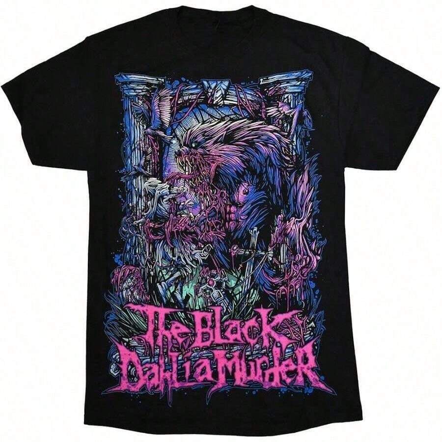 Men's Black Dahlia Wolfman T-Shirt Large Black - 黑色 - 查看 1