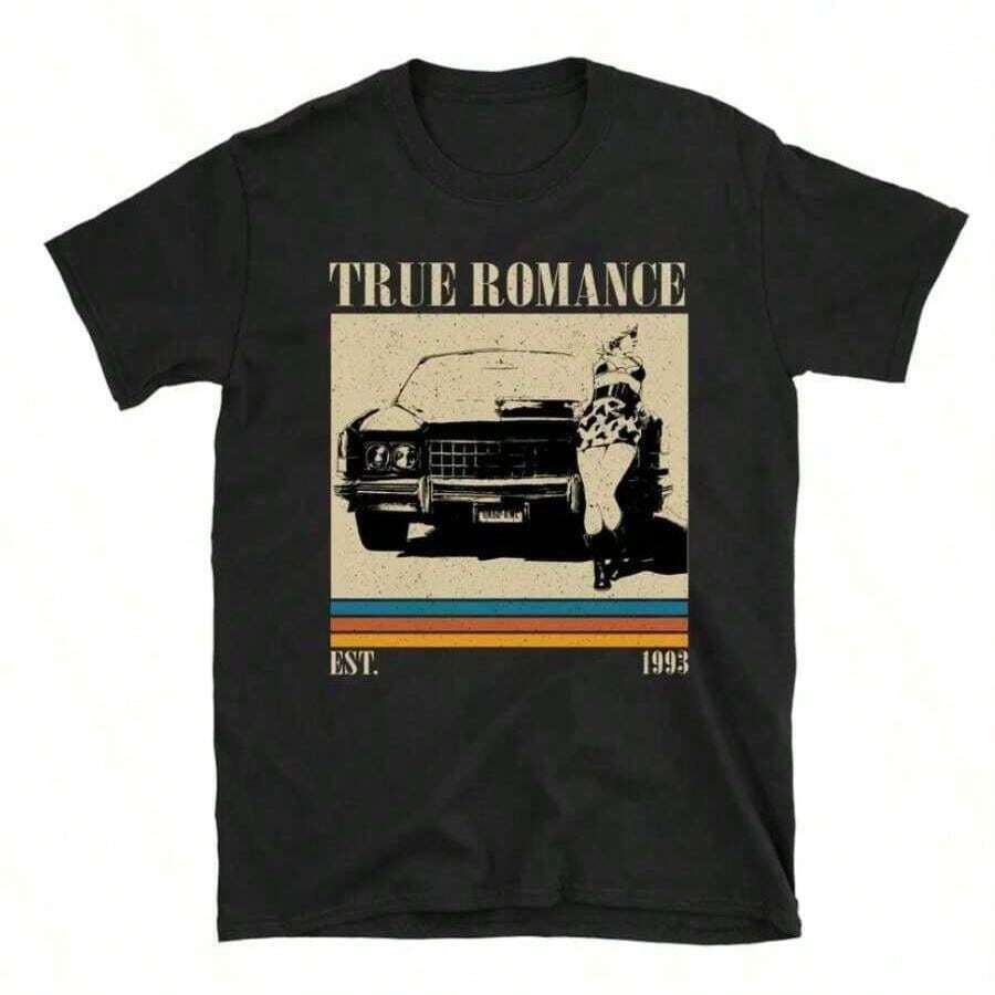 True Romance Movie Shirt, True Romance Shirt, Movie Shirt S-5XL - 黑色 - 查看 1