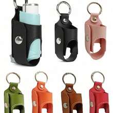 1pcs Asthma Inhaler Storage Bag, Cough Spray Bottle Storage Bag, Portable PU Leather Adult Asthma Inhaler Box, Inhaler Does Not Include, Spray Bottle Storage Bag, Portable Medicine Bottle Storage Bag, Leather Box (Only Storage Bag) Spray Cough Inhaler Bracket Storage Bag - Multicolor - View 2