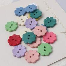 20/40颗1.25-1.5厘米彩色树脂塑料八瓣梅花纽扣,适用于服装配饰、针织衫、外套、手工缝制装饰、情人节DIY材料、服装工艺品、美术用品、缝纫配件 - 八瓣花 - 查看 9