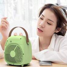 New Cartoon Spray Air Cooler Household Bedroom DesktopUSBPortable Mini Cooling Spray Fan - verde - Visão 2