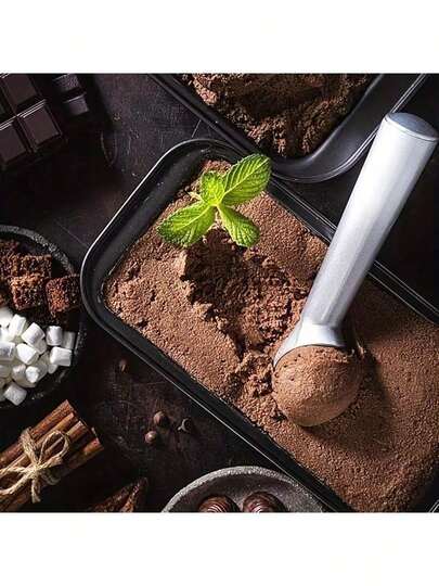 1 pieza Cuchara para helado de aluminio antiadherente, con mango anti-congelación, diseño resistente y duradero, fácil de limpiar, apta para helado, masa de galletas, batidos, almendras, pequeñas herramientas para el hogar y la cocina, utensilios de cocina, herramientas para helados, regalos para mujeres, regalos para hombres, regalos para la familia