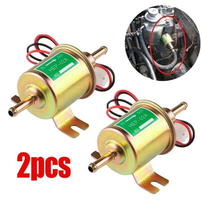Universal Inline Fuel Pump 12V Electric Low Pressure Petrol Gas  HEP-02A