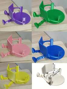 Cute Toilet Paper Holder, Designed As Book And Coffee - Made Of Plastic, Freestanding Design, Suitable For Bathroom, Can Hold Standard Size Toilet Paper Rolls, A Fun Decorative Accessory And Gift For Bathroom Decor, Lively Design, Sturdy Structure. - Multicolor - View 11