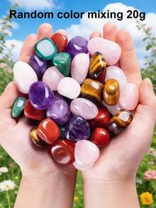 10/20/50/100/200/300/500/1000/2000g/Bag Natural Tumbled Gemstones And Mixed Color Crystals Bulk - Various Tumbled Polished Gemstones Rocks Stones For Home Decor - Multicolor - View 17