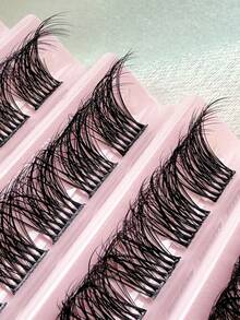 110片D型卷翘簇状假睫毛，自然纤细单根假睫毛，仿貂毛假睫毛，化妆工具，睫毛簇，单根假睫毛，睫毛，假睫毛 - D - 查看 5