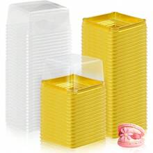 100pcs Mini Cupcake Containers 3 Inch Plastic Square Containers With Lids Cupcake Boxes Muffin Single Individual Container Box For Wedding Birthday Gifts Supplies - 100PCS Cupcake Container - View 7