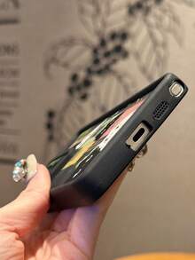 1pc Tree House Cat Pattern Printed Phone Case, Precise Camera Cutout, Anti-Drop Thick Black Phone Cover Compatible With Android Galaxy A55/A15/S21,S22,S23 FE,S24 Plus,25 Ultra, /, SMART 8 Pro,Honor,One Plus - Black - View 7