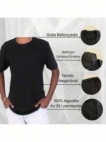 Camiseta Homen e Mulher T-Shirt Unissex Estilo Moda Estampada Estrela Grande Preenchida Style Barato Camisa Estilosa Masculina e Feminina - 100% Algodão Promoção Frete Grátis Rápido - Azul Escuro - Visão 3
