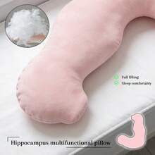 Seahorse Pillow For Pregnant Woman Side Sleeping, Waist Pillow, Side Sleeping, Leg Pillow, Sofa Cushion - 粉色 - 查看 5