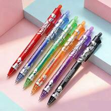Cartoon Character Retractable Ballpoint Pen, 0.5mm Blue Erasable Ink, Suitable For Students And Exams - Rectangle - View 10