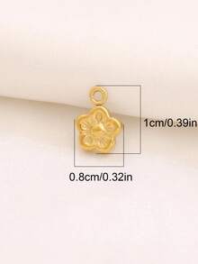 3pcs Stainless Steel Small Flower Pendant Findings 18K Gold Plated Charms For DIY Jewelry Making Supplies Accessories - Pendants - View 8