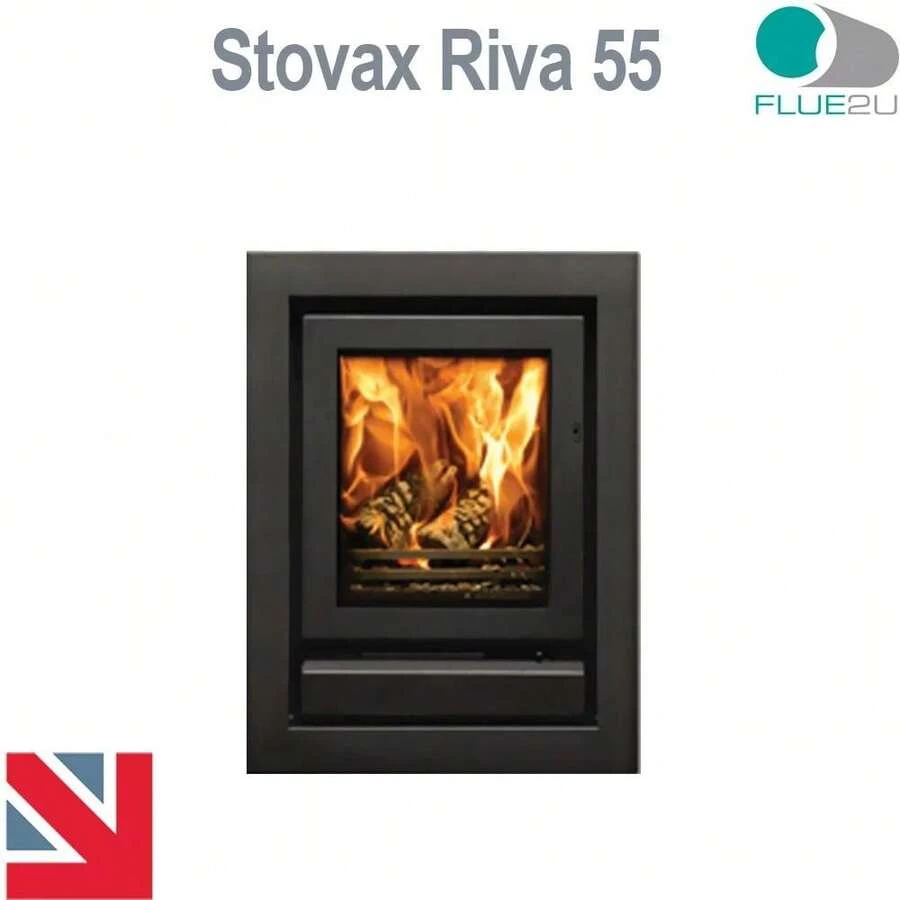 Stovax Riva 55, Stove Glass Direct Replacment Heat Resistant Glass - A - View 1
