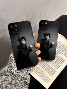 V black monochrome elegant style. This stylish -themed phone case is compatible with Samsung, Apple, VIVO, OPPO, , Transsion, ,  and Honor. Made of TPU silicone, it offers shock and drop protection and a superior feel. It's an ideal gift for family, friends, and loved ones, and a perfect choice for valentines day and Year's gift. - Negro - Ver 5
