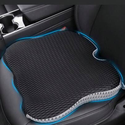 Memory Foam Car Seat Cushion, Portable Wedge Chair Pad For Office Chair, Car & Gaming, Comfortable Support For Long Sitting, Black