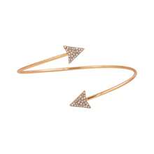 The New Bracelet With Adjustable Closure Features A Diamond-Studded Arrow-Shaped Design And Adjustable Size. - Gold - View 2