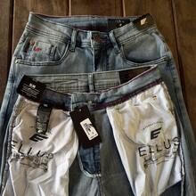 elluss Ellus Pants With Elastane Simple Elegant LIGHT BLUE - 藍色 - 查看 5