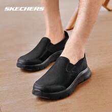 Skechers 男鞋GO WALK FLEX一腳穿休閒健步鞋 - 黑色 - 查看 6
