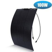 1-Pack Of 100W Solar Panels, Flexible Solar Panel Kit, MC4 Quick-Connect Connector, Optional 30A Solar Controller, Multiple Solar Panels Can Be Used In Series Or Parallel, Suitable For Trailers, RVs, Boats, Cabins, Tents, Cars, Trucks, Yachts, And Rooftops, Ideal For Marine Power Stations, Solar Generators, Dimensions 38.3 X 22.2 X 0.11 Inches. - 1 Pack without Controller - 查看 11