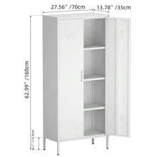 Meuble TV moderne, meuble TV, panneau TV, meuble TV court. Deux portes coulissantes, deux portes en maille, design unique. Dimensions: 190 x 35 x 45 cm (L x L x h) - Blanc - Voir 2