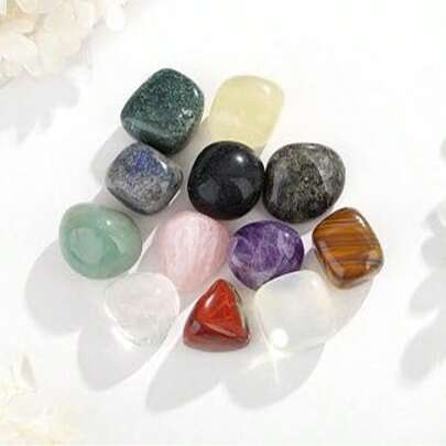 200-400g Natural Multi-Color Tumbled Stones, Suitable For Home Decor, Fish Tank Accessories, Gift For Family And Friends