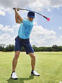 Golf Swing Training Aid Warm Up Stick Professional Golf Practice Tool For Beginners & Golfers - 玫瑰紅 - 查看 3