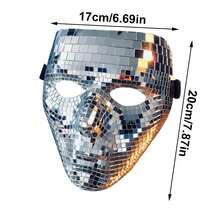 1 chiếc mặt nạ lấp lánh kiểu disco, mặt nạ tráng gương dành cho nam và nữ, thích hợp cho dạ hội hóa trang, sân khấu DJ, tiệc quán bar, phụ kiện trang phục. - Nhiều màu - Xem 11