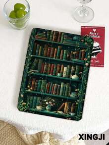 1pc Green Plant Magic Mystery, Bookshelf Pattern Tablet Protective Case, Compatible With 10.2" 10th/ (A16) 11" 11th 2025, Pro 11" 2021/2020, Galaxy Tab A8 10.5" 2022, Matepad 10.4/Tab, , With Pencil Slot, Anti-Drop, Tablet Stand Case, Support Auto Sleep/Wake - Multicolor - View 1