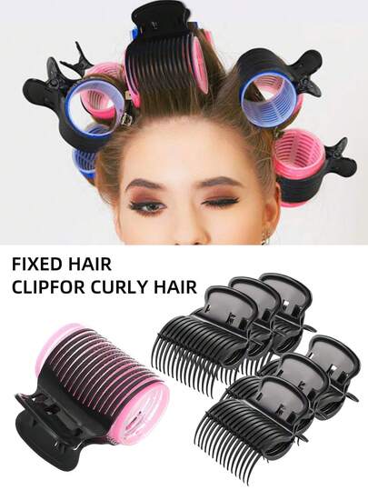 12/6/1 piezas Clips rizadores de cabello multifunción negros, set de herramientas para rizar el cabello para mujeres y niñas para crear peinados rizados y ondulados