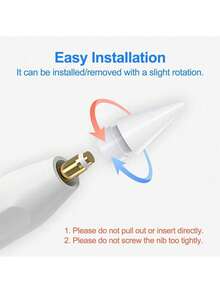 Shockproof Stylus Pen Replacement Nibs Compatible With Apple Pencil Pro Upgraded Nibs Compatible With Apple 1st/2nd Gen USB-C And Crayon Digital Pencil Nib Tips With Case Pro Pencil S Spring Gift - Multicolor - View 6