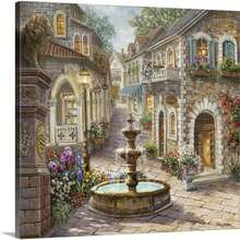 Cottage Canvas Wall Art Print By , Contemporary, Home Decor, Landscape, Nature Artwork2 - 1PC - 查看 2
