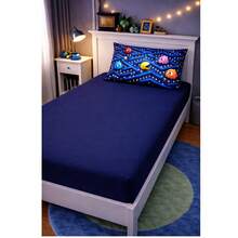Children's Single Bed Sheet Set, Micropercal, 2 Pieces, Children's Bedding Set With Exclusive Printed Pillowcase - パックマン - 查看 4