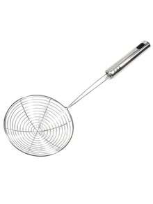 1 Pc StrainerSteel Handle Frying StrainerKitchen SuppliesKitchen GadgetsStainless Steel Noodle FishingSmall, Medium And Large Leaky SpoonStrainerStrainerLeak StrainerStrainerSieveKitchen HouseholdDumpling FishingStrainerSpoon - Multicolor - View 9