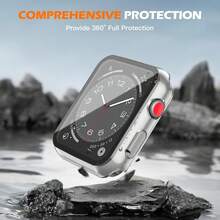 2pcs Transparent, Durable Watch Protective Case, Made Of Tempered Glass, Compatible With Apple Watch 7/8/9/4/5/6 (40mm, 44mm, 41mm, 45mm), Ultra-Thin And Durable Protective Case. - 2pack Transparent - View 8
