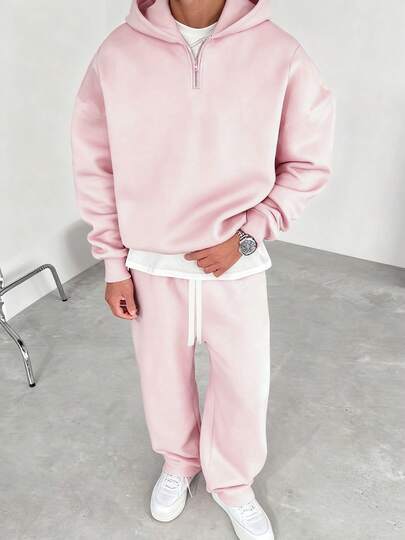 2件套男士秋冬休闲运动连帽运动服套装