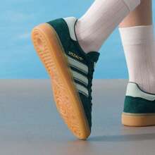 Adidas Women's Low-Top Lace-Up Sneakers HANDBALL SPEZIAL W, Lightweight Comfortable Casual Shoes, JR0847 - Aurora Ivy Green/Smoky Green/Resin Yellow - View 1