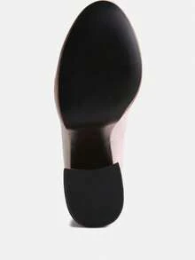 Old Novelty Platform Heel Velvet Pumps - Beige - View 5