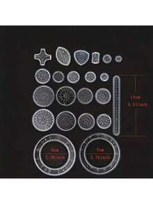 22pcs/Set Multi-Functional Template Ruler Set, Can Draw Various Patterns, Curves, Gears, Drawing Rulers, Wheels, Geometric Rulers, Creative Educational Drawing Accessories - Kaleidoscope - View 3