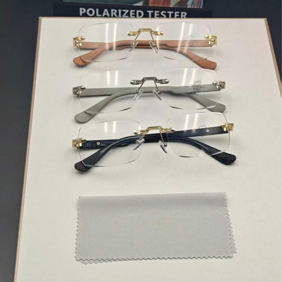 High-End Men's Flat Lens Glasses, Suitable For Reading And Daily Wear. Casual Accessory Glasses, All Season - Multicolor - View 1