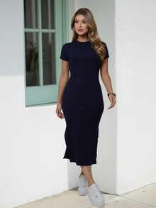 Women Dresses - Navy Blue - View 9